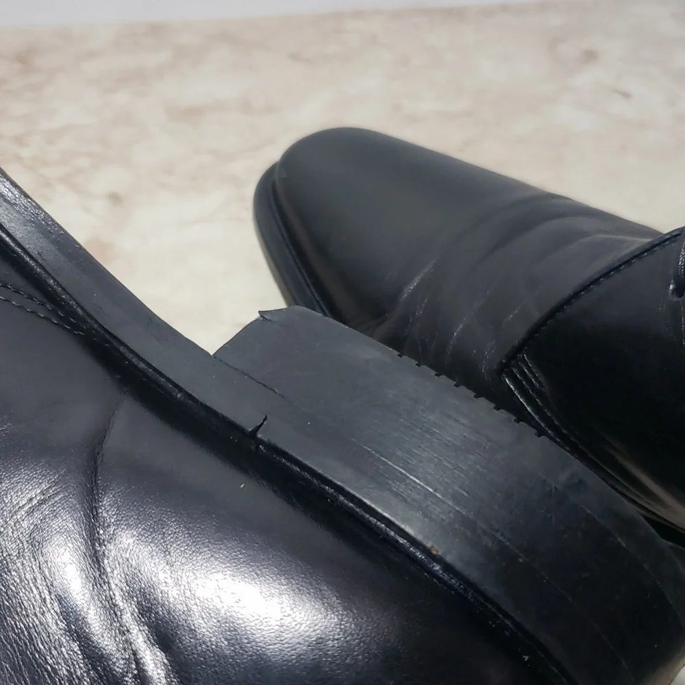 Hugo Boss Black Leather Men's Boots Shoes Size 10